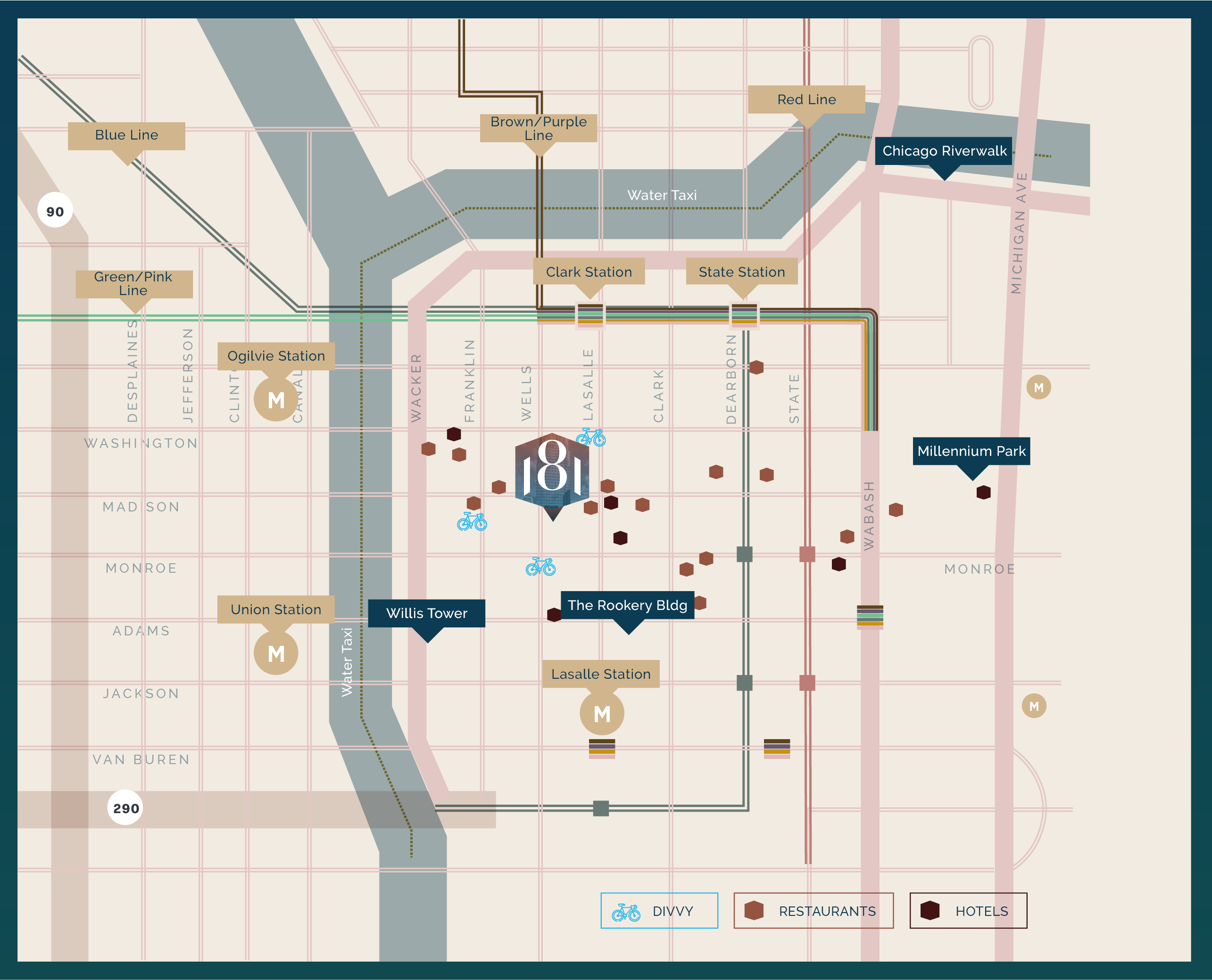 Location Map of 181 W Madison