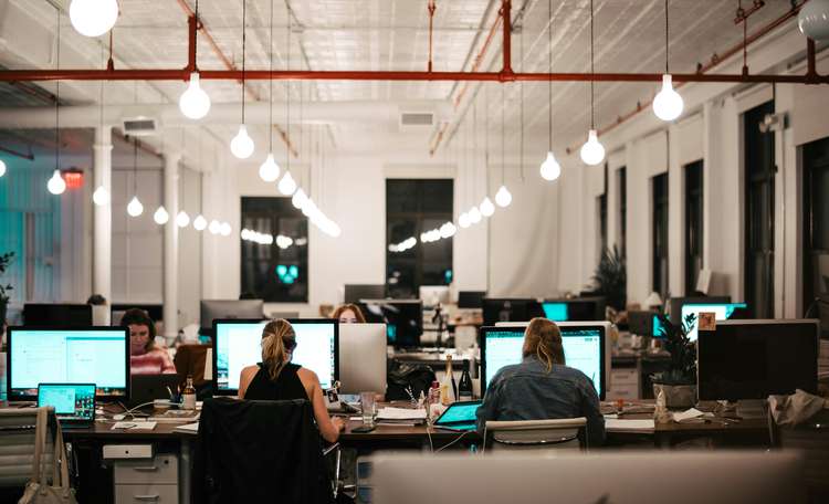 office interior with workers