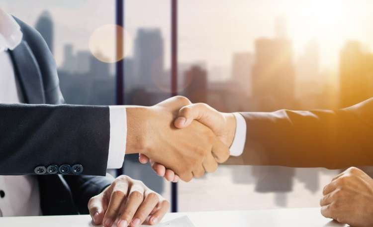 shaking hands card image