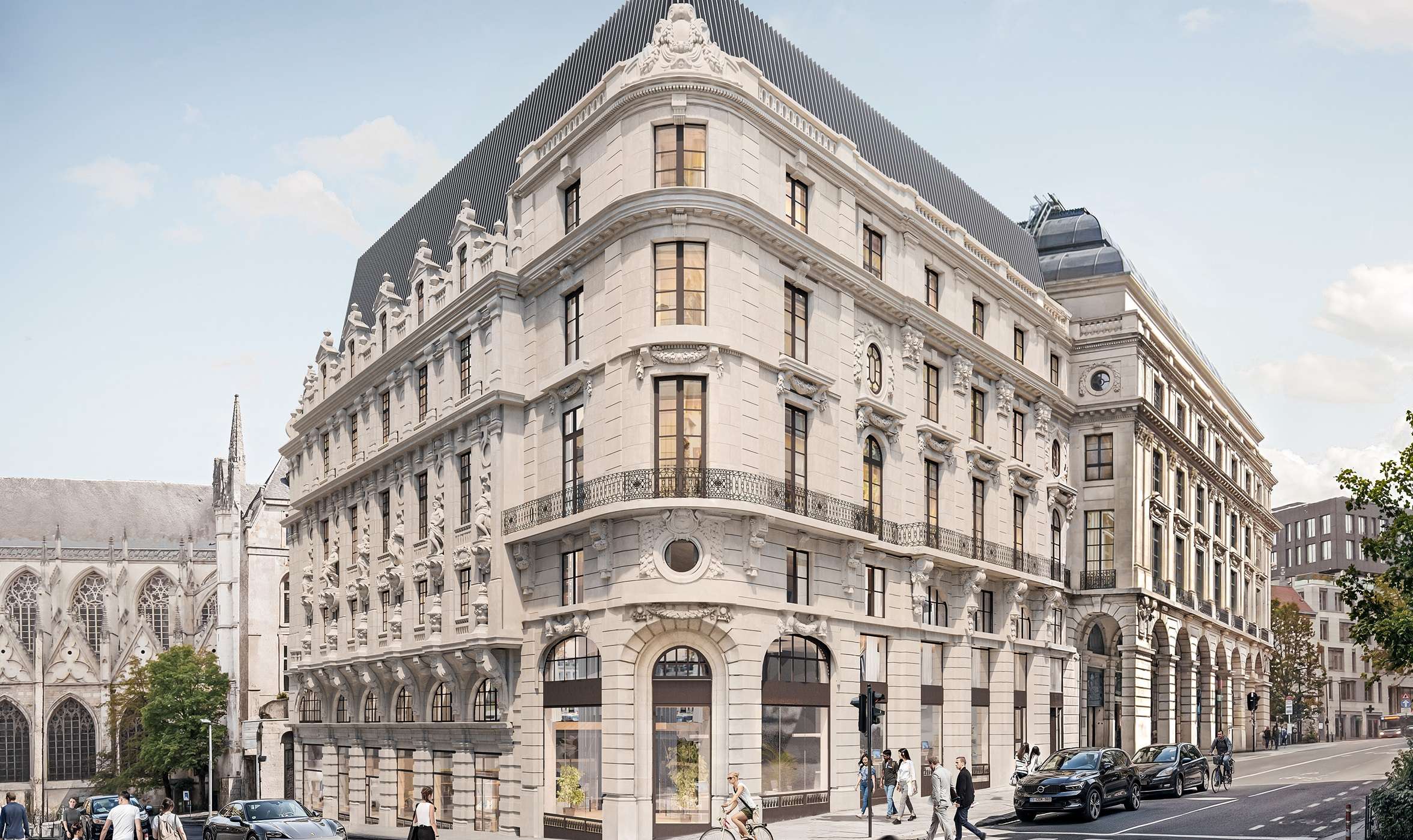 New BE Bruxelles Rue de la Chancellerie MAJ4 Vue A VERSION MODIF TOITURE 2352-1400px