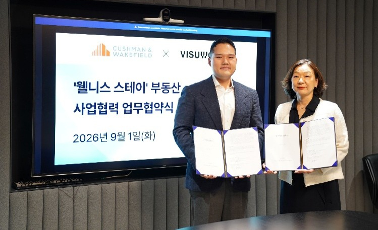쿠시먼앤드웨이크필드 코리아, 비쥬웍스와 '웰니스 스테이' 부동산 사업협력 업무협약 체결