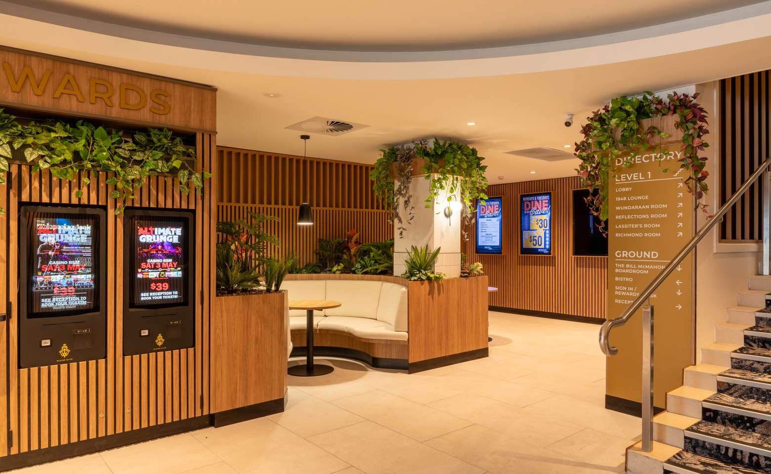 Casino RSM Club wall screens